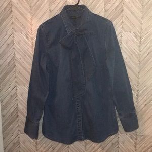 Banana Republic Riley Denim Blouse with Bow